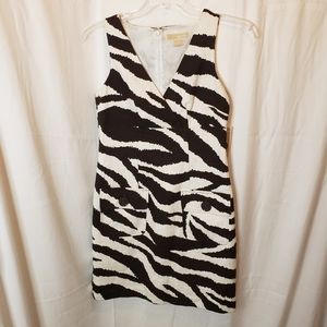 Michael Kors Zebra Print sheath dress. Sz 6